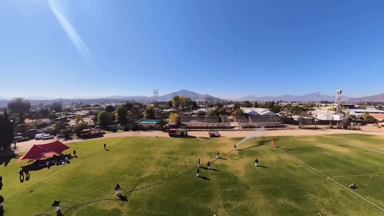 Vista aérea de la actividad
